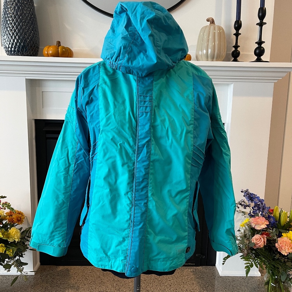 REI Girls 3 in 1 Winter Coat Snow Jacket Fleece Liner Aqua Size 14/16 Large